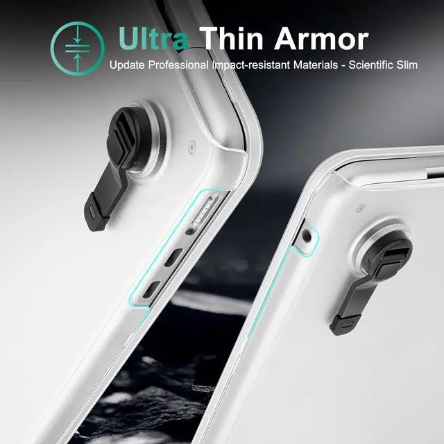 Alt view image 3 of 5 - May Chen Compatible with MacBook Air 13.6 inch Case A3113 M3 A2681 M2 Chip 2024 2023 2022 Release, Sturdy Protection Finish Hard Shell Case Cover with Fold Kickstand & Keyboard Cover, Dream Butterfly
