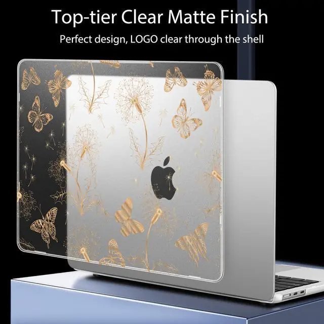 Alt view image 5 of 5 - May Chen Compatible with MacBook Air 13.6 inch Case A3113 M3 A2681 M2 Chip 2024 2023 2022 Release, Sturdy Protection Finish Hard Shell Case Cover with Fold Kickstand & Keyboard Cover, Dream Butterfly