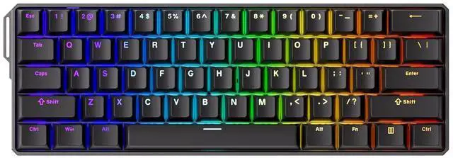 Main image of MONSGEEK FUN60 Ultra Rapid Trigger Gaming Keyboard 8k Magnetic Switch TMR Aluminum Keyboard Multi-Modes Black Shine-Through MagMech(Glare Magnetic Switch)