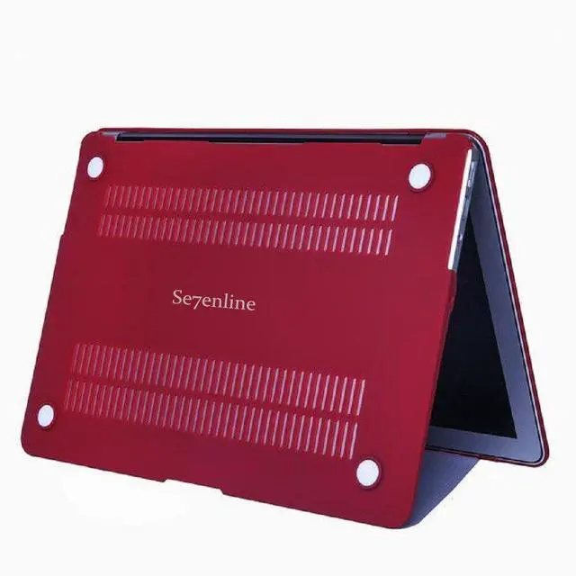 Alt view image 5 of 5 - Se7enline Compatible with MacBook Pro Case 15 inch Model A1398 2015/2014/2013/2012 Laptop Hard Shell Protective Case&Sleeve Bag&Keyboard Cover Skin&Screen Protector&Dust Plug,Wine Red