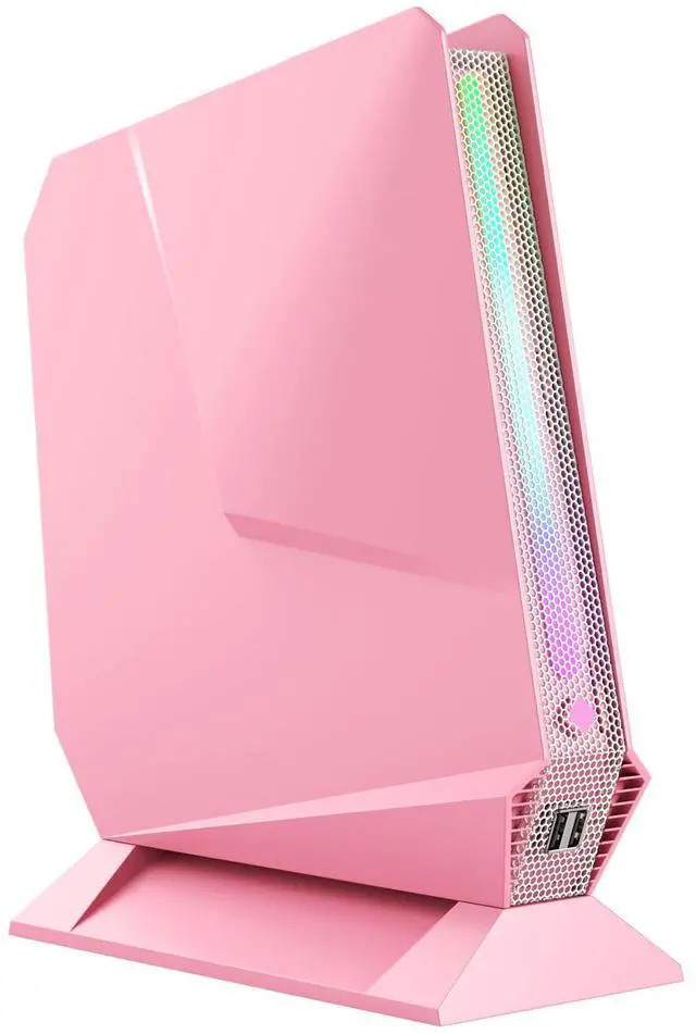 Main image of Mini PC, Core i7-8750H(8C/16T up to 4.1GHz), GTX 1050 3GB Gaming Mini Computer, 16GB DDR4 512GB NVMe SSD, Support RGB Lights, 4K Dual HDMI + Type-C, 11AC Wi-Fi, Win 11 Pro Micro PC, Pink