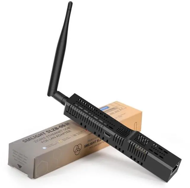 Main image of SMLIGHT SLZB-06M - A Zigbee 3.0 to Ethernet, USB, and WiFi Adapter with PoE Support, Works with Zigbee2MQTT, Home Assistant, ZHA