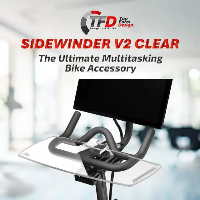 Alt view image 2 of 5 - TFD Sidewinder V2 Tray| Improved Sidewinder Tray for Peloton Bike (Original Gen 3 only) | Laptop Desk Tray - Premium Holder for Laptop, Tablet, Phone, Books & More - The Ultimate Peloton Accessories
