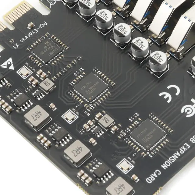 Alt view image 5 of 5 - Versatile Port Expansion Solution: PCIe to USB 3.0 Adapter with 6 Type-A and 2 Type-C Ports, with a 1 to 4-Port USB Hub for Desktop PC Support Windows