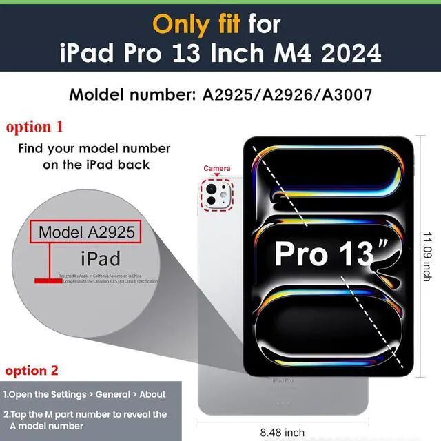 Alt view image 2 of 5 - Crossbody Handbag Case for iPad Pro 13 inch M4 2024, UUcovers Slim PU Leather Magnetic Stand Wallet with Pencil Holder [Shoulder Strap/Hand Strap] Document Carrying Folio Sleeve Bag Cover, Coffee