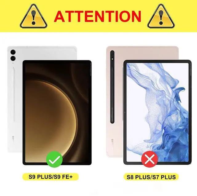 Alt view image 3 of 5 - Varohix Case for Samsung Galaxy Tab S10+ Plus 2024 / S9 FE+ Plus/ S9+ Plus 12.4 Inch 2023 Magnetic Multi-Angle Leather Folio Stand Shell Folio with Card Holder Galaxy Tab S9+/S9 FE+,Black