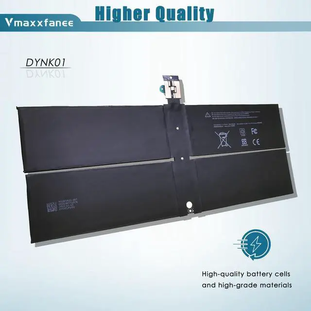 Alt view image 3 of 5 - Vmaxxfanee DYNK01 G3HTA036H 45.2Wh Battery Replacement for Microsoft Surface Laptop 1st Gen Laptop 1769 2017, Surface Laptop 1782 13.5'', 2-LQN-00004 KSR-00001 DAG-00003 7.57V 5970mAh