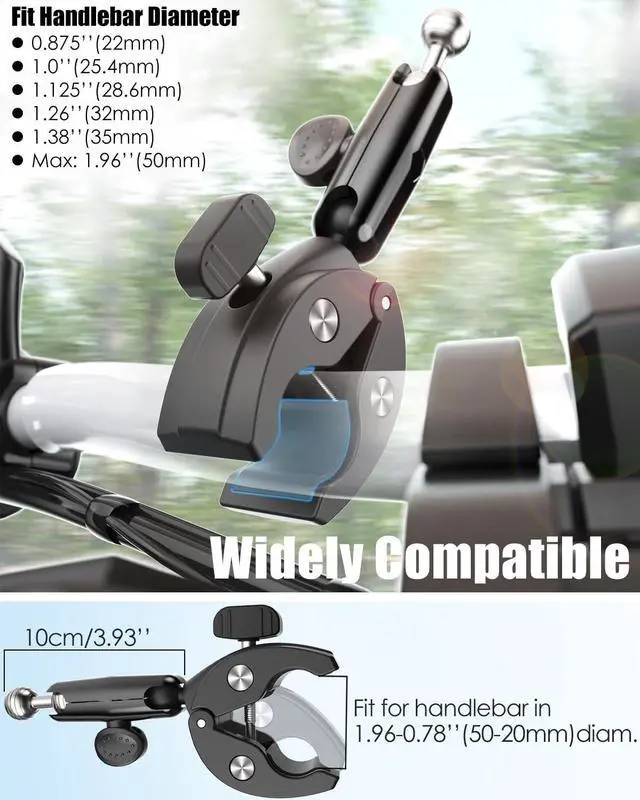 Alt view image 4 of 5 - Wukanleng Bike Tablet Phone Holder with Silicone Security Band, Metal Arm 360deg Rotation Tablet Handlebar Mount for Stationary Bicycle, Treadmill Fits iPad Pro/Air/Mini, Smartphones, 4-13'' Devices