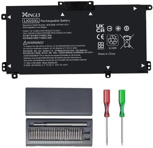 Main image of XINGLT LK03XL L09281-855 916814-855 L08855-856 Replacement Battery for HP Envy X360 Convertible with Replacement Tools