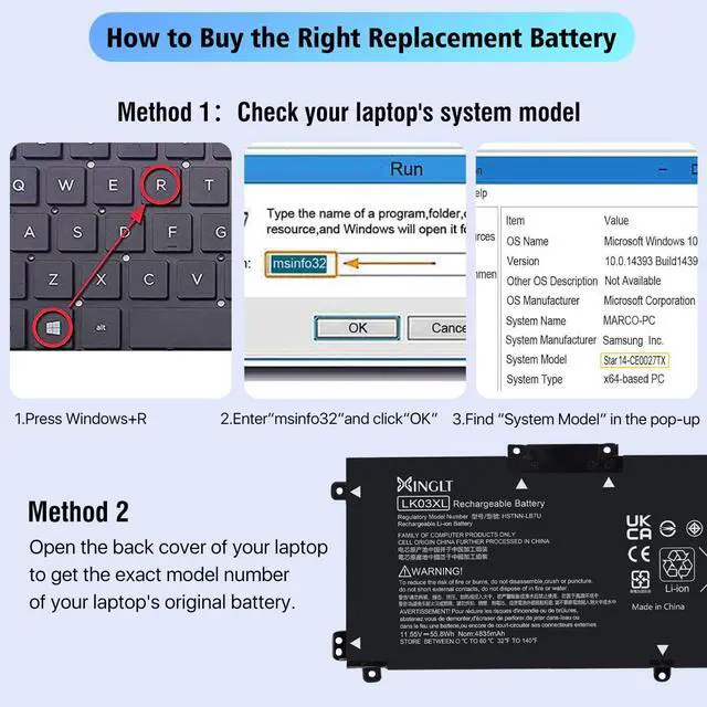Alt view image 4 of 5 - XINGLT LK03XL L09281-855 916814-855 L08855-856 Replacement Battery for HP Envy X360 Convertible with Replacement Tools