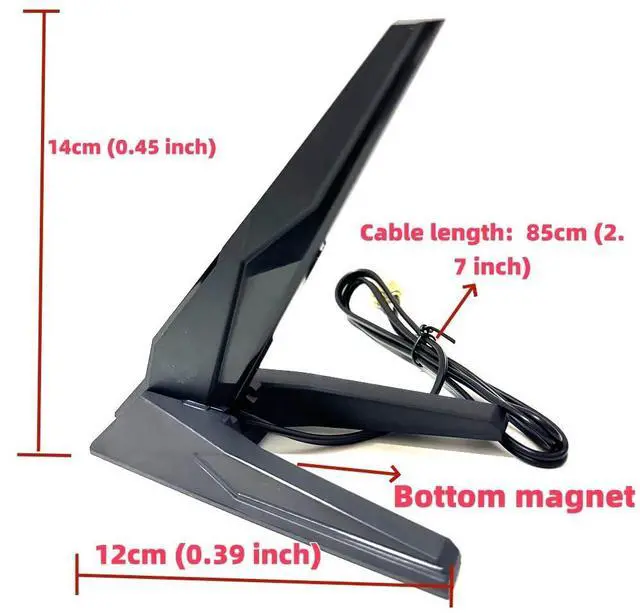 Alt view image 2 of 5 - WiFi 7 2T2R WiFi 6E Dual Band Moving Antenna for ASUS ROG Strix B550I B660I H370I H470I Z590-E Z690-A GAMING/Z270 Z370 Z390 X470I X570I /X99 PRO Z87 Z97 DELUXE/Z390M PRO Plus Gaming TUF H370 B360