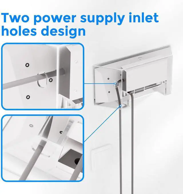 Alt view image 4 of 5 - Starlink Gen 3 Router Mount, Power Supply Mounting Bracket Kit, Starlink Gen 3 Router Can Be Wall Mounted and Desktop Flat, Made for Starlink Gen3 Standard Router