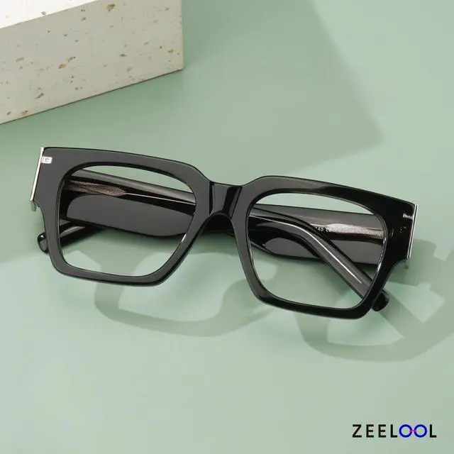 Alt view image 3 of 5 - Zeelool Retro Square Blue Light Blocking Glasses for Men Computer glasses Dedee ZJGX535555-04 Tortoise