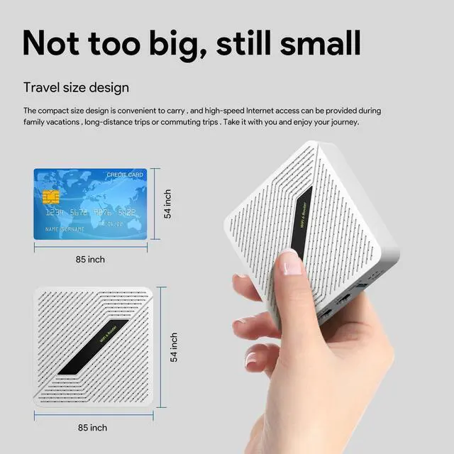 Alt view image 5 of 5 - Zunate AX1800 MU MIMO Gigabit Router Portable Travel Router for Starlink Gen2 Gen3 Dual Band 2.4G 5.8G Support for VPN Mash EP RT2656 (US Plug)
