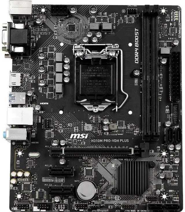Alt view image 2 of 3 - MSI VDH Plus Intel H310 Micro ATX DDR4-SDRAM Motherboard