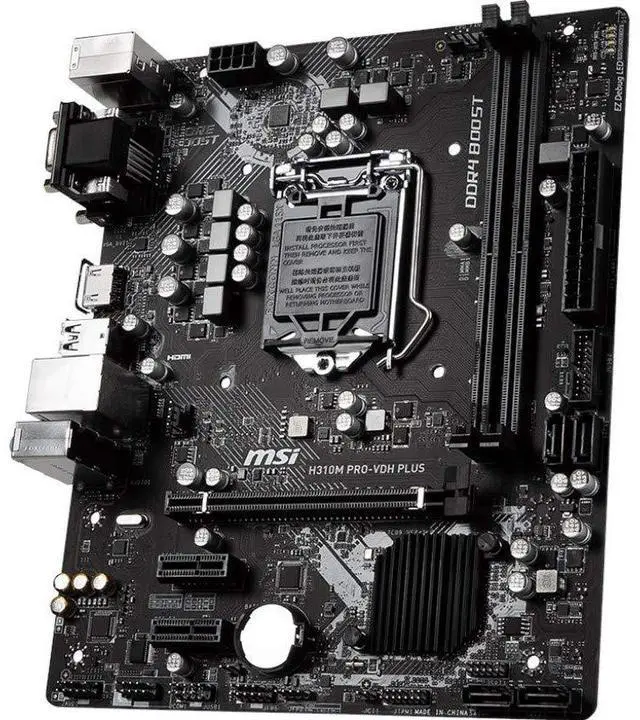 Alt view image 3 of 3 - MSI VDH Plus Intel H310 Micro ATX DDR4-SDRAM Motherboard