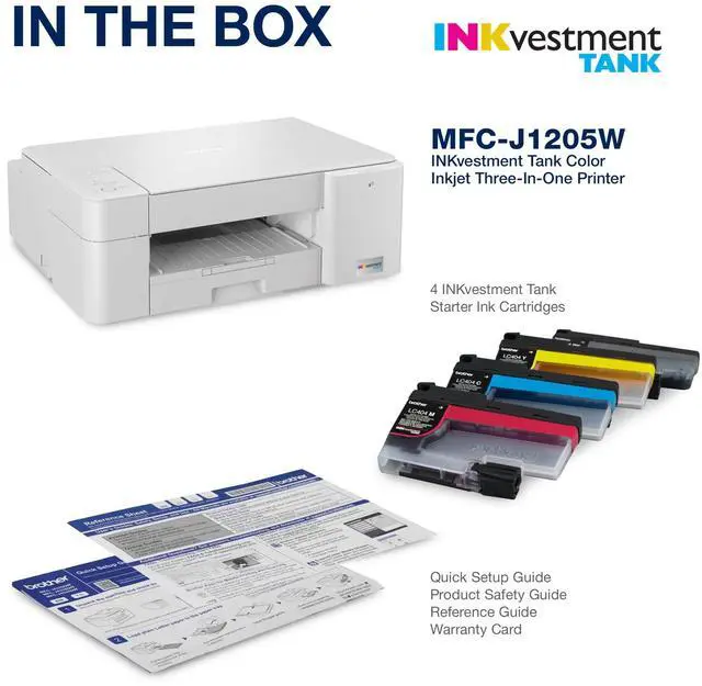 Alt view image 5 of 5 - Brother MFC-J1205W INKvestment -Tank Wireless Multi-Function Color Inkjet Printer with Up to 1-Year in Box, Works with Alexa