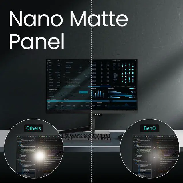 Alt view image 2 of 5 - BenQ RD320U 32" 4K 3840x2160 Programming Monitor with 2000:1 Contrast Ratio, Nano Matte Panel, Backlight, 90W USB-C, Coding Modes, Night Hours Protection, Ergonomic Design, and Eye-Care Technology