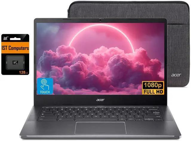 Main image of Acer Chromebook Plus 514 Touchscreen Laptop (14" FHD, Intel 8-Core i3-N305, 8GB RAM, 512GB SSD, 2TB Cloud Storage) Business, Enterprise, Students, 11-Hr Long Battery Life, Webcam, Chrome OS, Gray