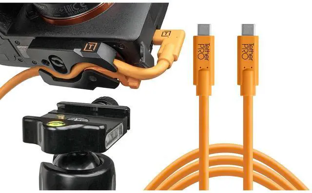 Main image of Tether Tools TetherGuard LeverLock Plate Bundle with TetherPro USB-C to USB-C Cable