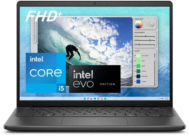 Main image of Dell Inspiron 5440 Laptop - 14.0-inch 16:10 FHD+ (1920 x 1200) Display, Intel Core i5-1334U Processor, 8GB DDR5 RAM, 512GB SSD, Intel UHD Graphics, Windows 11 Home, Onsite Service - Carbon Black