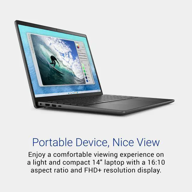 Alt view image 4 of 5 - Dell Inspiron 5440 Laptop - 14.0-inch 16:10 FHD+ (1920 x 1200) Display, Intel Core i5-1334U Processor, 8GB DDR5 RAM, 512GB SSD, Intel UHD Graphics, Windows 11 Home, Onsite Service - Carbon Black