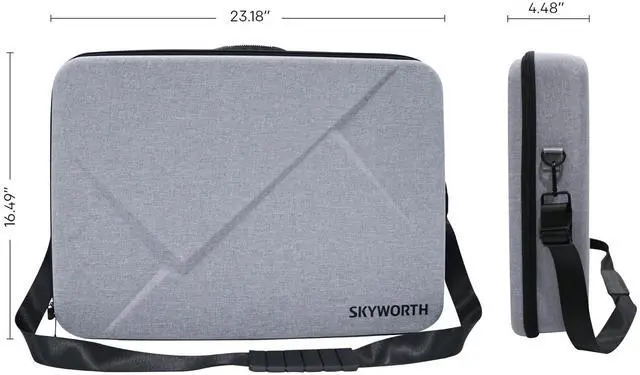 Alt view image 3 of 5 - Skyworth Case for 24-Inch Portable Display with Shoulder Strap Handle Business Travel Bag for Transport Storage LCD Screens Monitors and Display (Grey)
