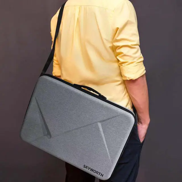 Alt view image 4 of 5 - Skyworth Case for 24-Inch Portable Display with Shoulder Strap Handle Business Travel Bag for Transport Storage LCD Screens Monitors and Display (Grey)