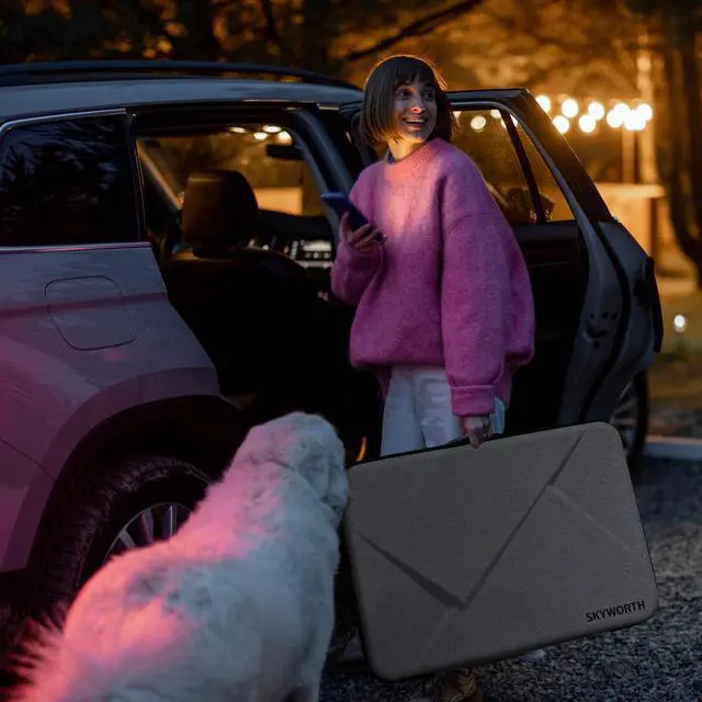 Alt view image 5 of 5 - Skyworth Case for 24-Inch Portable Display with Shoulder Strap Handle Business Travel Bag for Transport Storage LCD Screens Monitors and Display (Grey)