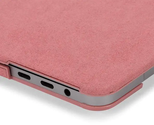 Alt view image 3 of 5 - Incase Textured Hardshell NanoSuede - MacBook Pro 13 inch Case - 2020, 2019, 2018, 2017, 2016, M1 - MacBook Case, Laptop Cover, Protective Hard Shell, Scratch Resistant, Lightweight - Dark Pink