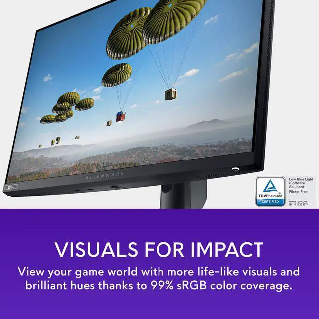 Alt view image 4 of 5 - Alienware AW2524HF Gaming Monitor - 24.5-inch (1920x1080) 500Hz (Overclock) 0.5ms Display, Height/Tilt/Swivel/Pivot Adjustability, 3yr Advanced Exchange - Black