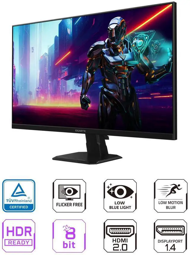 Alt view image 2 of 5 - GIGABYTE GS27Q 27" 165Hz 1440P Gaming Monitor, 2560 x 1440 SS IPS Display, 1ms (MPRT) Response Time, HDR Ready, FreeSync Premium, 1x Display Port 1.4, 2X HDMI 2.0 (GS27Q US)