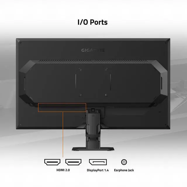 Alt view image 4 of 5 - GIGABYTE GS27Q 27" 165Hz 1440P Gaming Monitor, 2560 x 1440 SS IPS Display, 1ms (MPRT) Response Time, HDR Ready, FreeSync Premium, 1x Display Port 1.4, 2X HDMI 2.0 (GS27Q US)