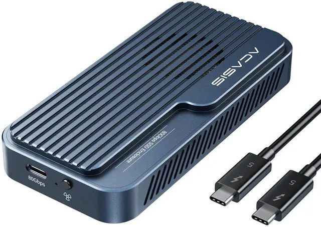 Main image of ACASIS 80Gbps M.2 NVMe SSD Enclosure, with Cooling Fan, Compatible with Thunderbolt5/USB4 V2.0, Back Compatible with Thunderbolt4/3/USB4 V1.0, USB3.2/3.1/3.0, Support SSD B+M M-Key (TB501 Pro)