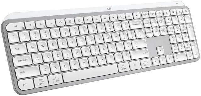 Main image of Logitech MX Keys S Wireless Keyboard, Low Profile, Fluid Precise Quiet Typing, Programmable Keys, Backlighting, Bluetooth, USB C Rechargeable, for Windows PC, Linux, Chrome, Mac - Pale Grey