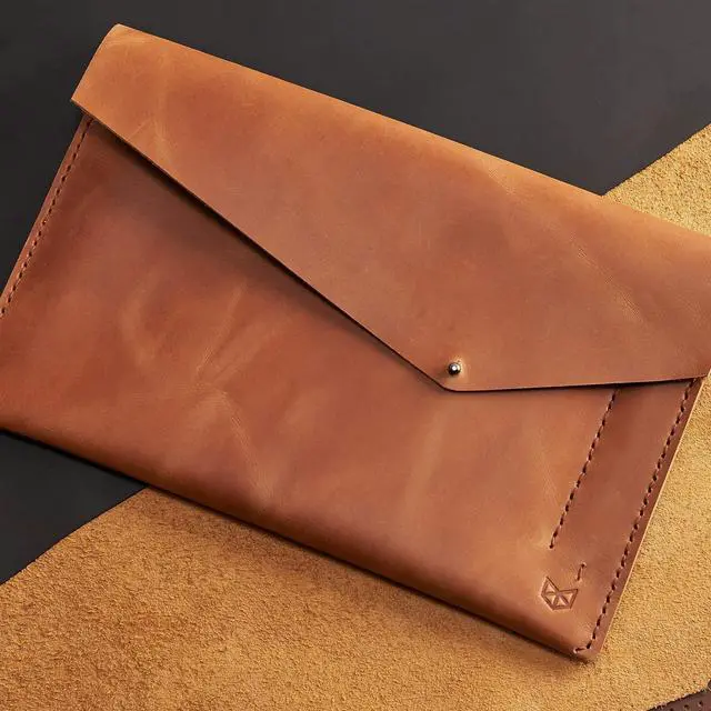 Alt view image 3 of 5 - Capra Leather reMarkable 2 Tablet Case for Men, Light Brown E-reader Folio, Handmade E-ink Digital Paper Sleeve, Protective Marker Holder. Mens Gifts