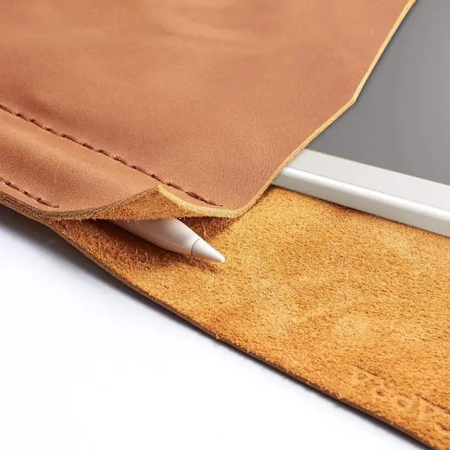 Alt view image 5 of 5 - Capra Leather reMarkable 2 Tablet Case for Men, Light Brown E-reader Folio, Handmade E-ink Digital Paper Sleeve, Protective Marker Holder. Mens Gifts