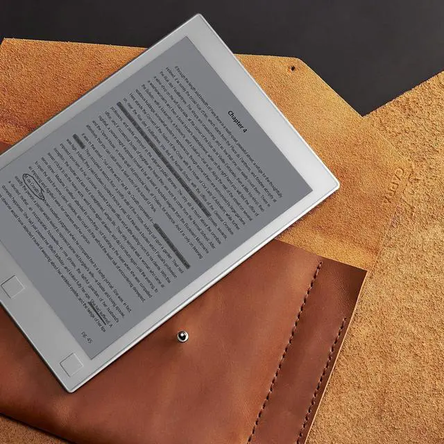 Alt view image 2 of 5 - Capra Leather reMarkable 2 Tablet Case for Men, Light Brown E-reader Folio, Handmade E-ink Digital Paper Sleeve, Protective Marker Holder. Mens Gifts