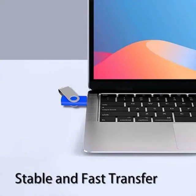 Alt view image 2 of 5 - 8GB USB Bulk Flash Drives 100 Pack, EASTBULL USB 2.0 Flash Drive Bulk Thumb Drive Pack Memory Stick Swivel Pen Drives (Blue)