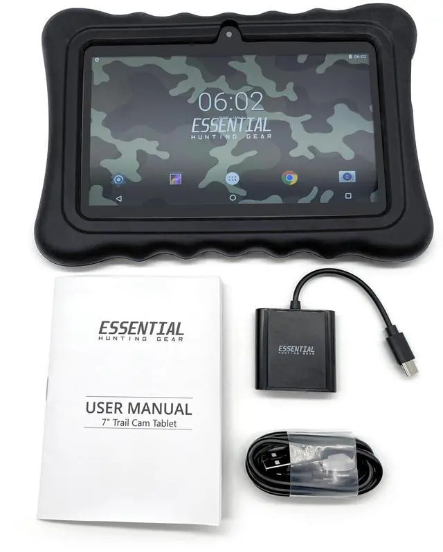 Alt view image 5 of 5 - Outdoor Trail Tablet with Protective Case, Rugged Design for Hunting and Camping, Black