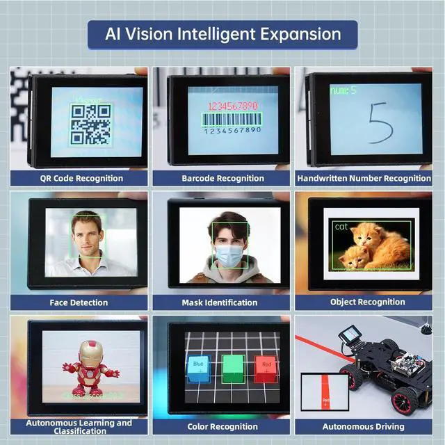 Alt view image 4 of 5 - K210 Vision Camera Module for Arduino Raspberry Pi Jetson Nano ESP32, Touch Control Smart AI USB Camera Open Source Robot Maker Python Development Board CanMV Sensor - WonderMV