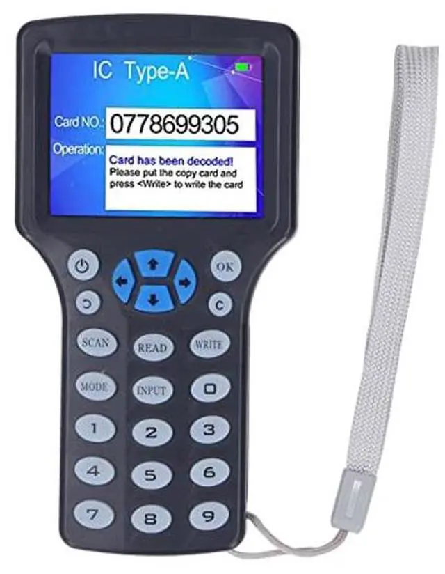 Main image of Smart RFID NFC Card Copier,10 Frequency Handheld NFC RFID Card Copier Readers Writer Duplicator,1 Card Reader+10 Keychain+10 Card+10 UID Keychain+1 USB Data Cable