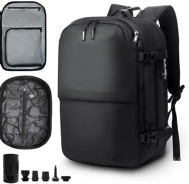 Main image of Vacuum Backpack Travel- 60L Expandable Air Vacuum Seal Backpack, Vacuum Compression Laptop Backpack Water Resistant TSA Lock (with Pump)