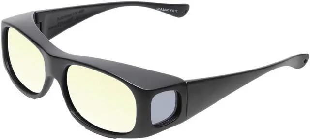 Main image of Medspex Fl013 Photochromic Transition Glasses Black/Yellow Therapeutic Color Therapy Blue Light Sensitivity Chromotherapy