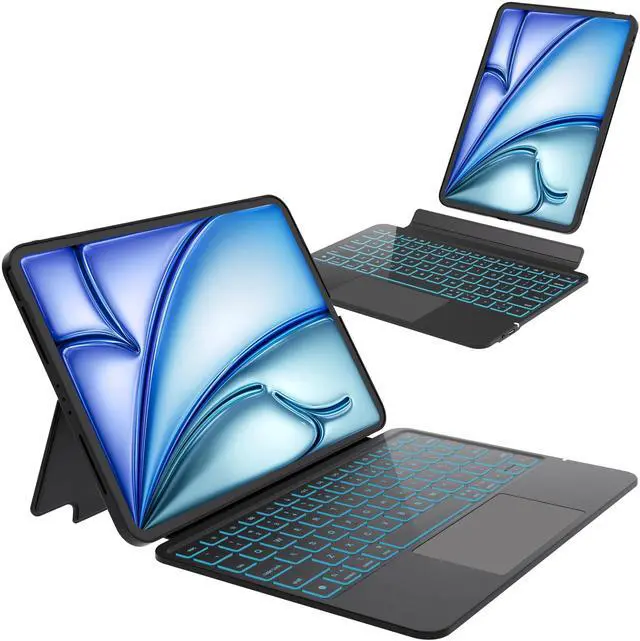 Main image of Otuoor Keyboard Case for iPad Air 11 inch (M3 2025 / M2 2024), Magnetic Detachable Keyboard Case for iPad Pro 11 inch (4th/3rd/2nd/1st Gen) & iPad Air 5th/4th Gen with Backlit Keys, Trackpad (Black)