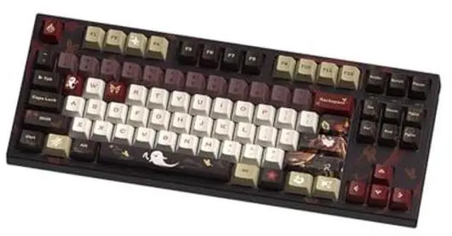 Alt view image 2 of 5 - GENSHIN IMPACT Hu Tao: Fragrance in Thaw Themed Mechanical Keyboard Kailh Box White Switches 108 Keys