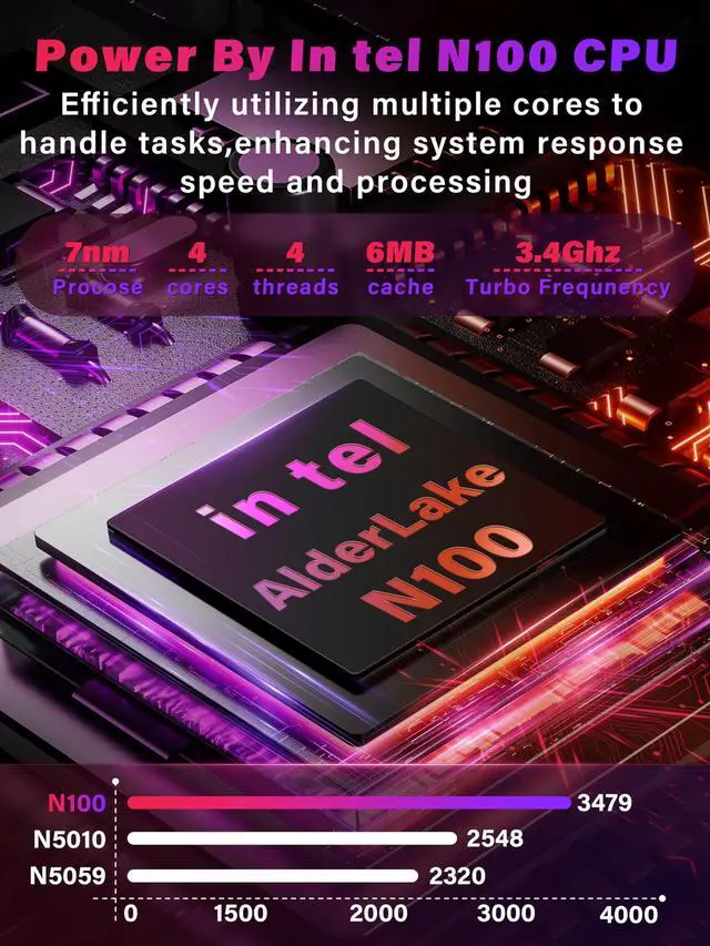Alt view image 2 of 5 - Svikou 11" Convertible 2-in-1 Touchscreen Laptop, in tel N100,16GB RAM,1T SSD,FHD 1920 * 1200 IPS,Win 11 Pro PC,Backlit Keyboard, WiFi,USB-C,HDMI,Oval Trackpad,Lightweight for Business&Students