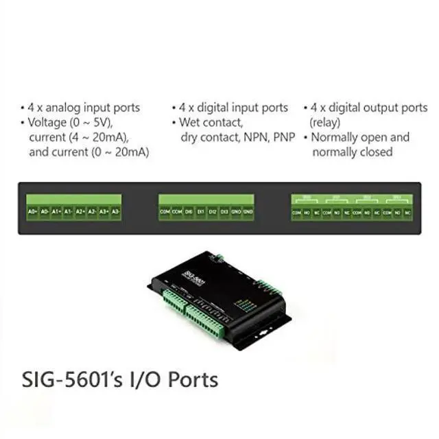 Alt view image 3 of 5 - SOLLAE SYSTEMS Analog Digital Input Output IoT Gateway, Controlled/Monitored via Sollae Cloud, SIG-5601