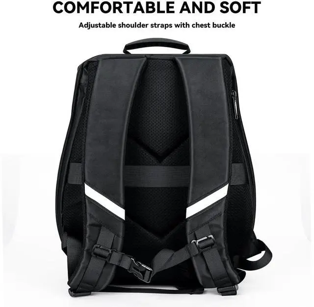Alt view image 4 of 5 - Led Backpack with Programmable Screen, App Control DIY Owl Eyes Laptop Backpack/Travel Backpack/Motorcycle Back Pack Gifts for Men
