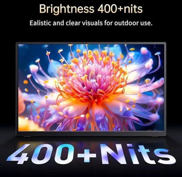 Alt view image 5 of 5 - VOKENSU Portable Monitor OLED 4K 3840x2400, 14" Ultra Slim Travel Monitor, 400+ Nits |100% DCI-P3 | 1000000:1 Contrast, HDMI USB C External Monitor for Laptop Mabook PC